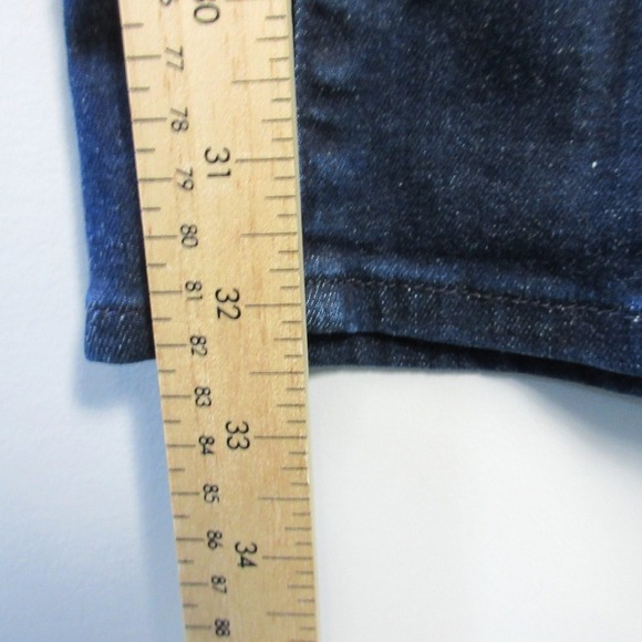 TEN Aritzia High Rise Flare Leg Jeans Women 27 Blue High Rise Dark Wash 620 - Picture 9 of 10